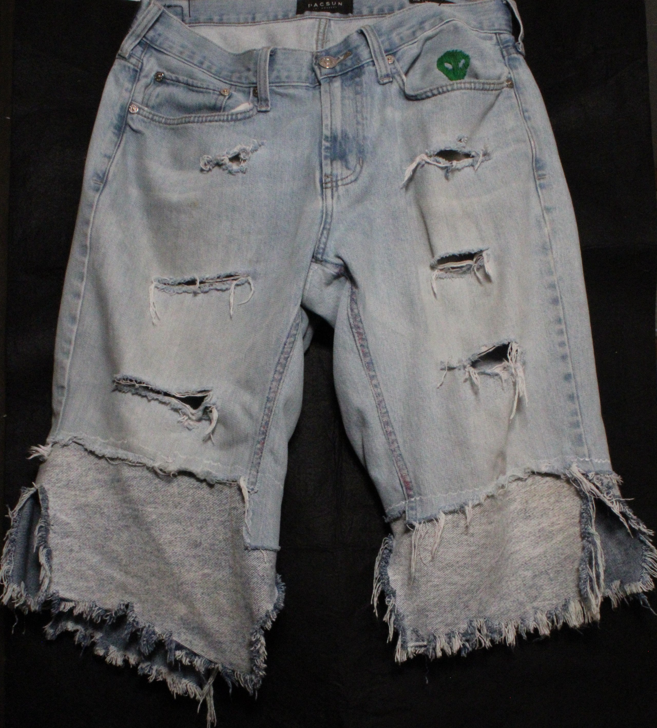 1 of 1 Distressed Baggy Jean Shorts
