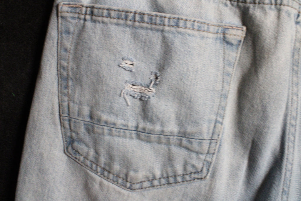 1 of 1 Distressed Baggy Jean Shorts