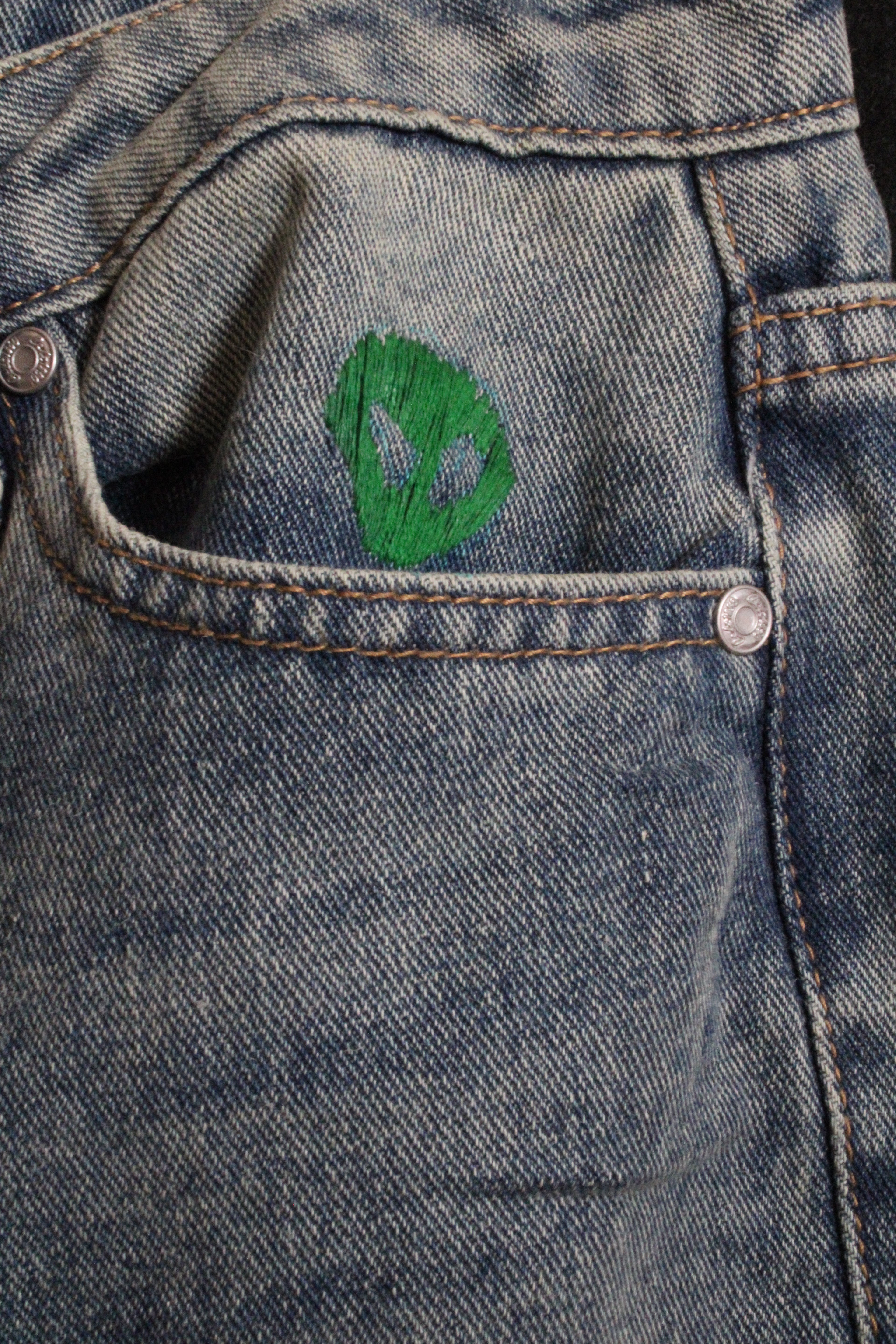 1 of 1 Custom Request Cali 1850 Star Appliqué Denim