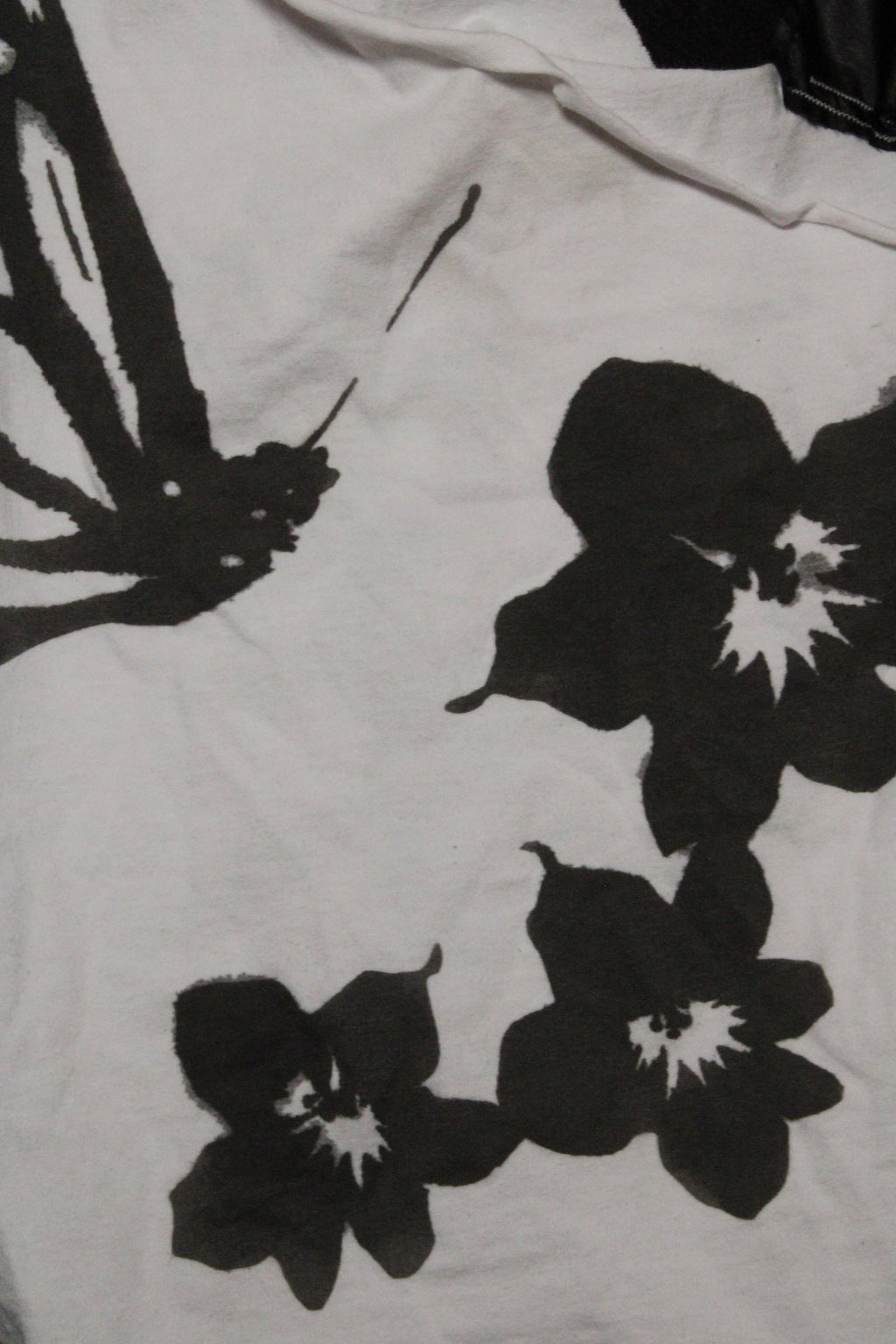 1 of 1 Black Strap "Butterfly" Cut Tee
