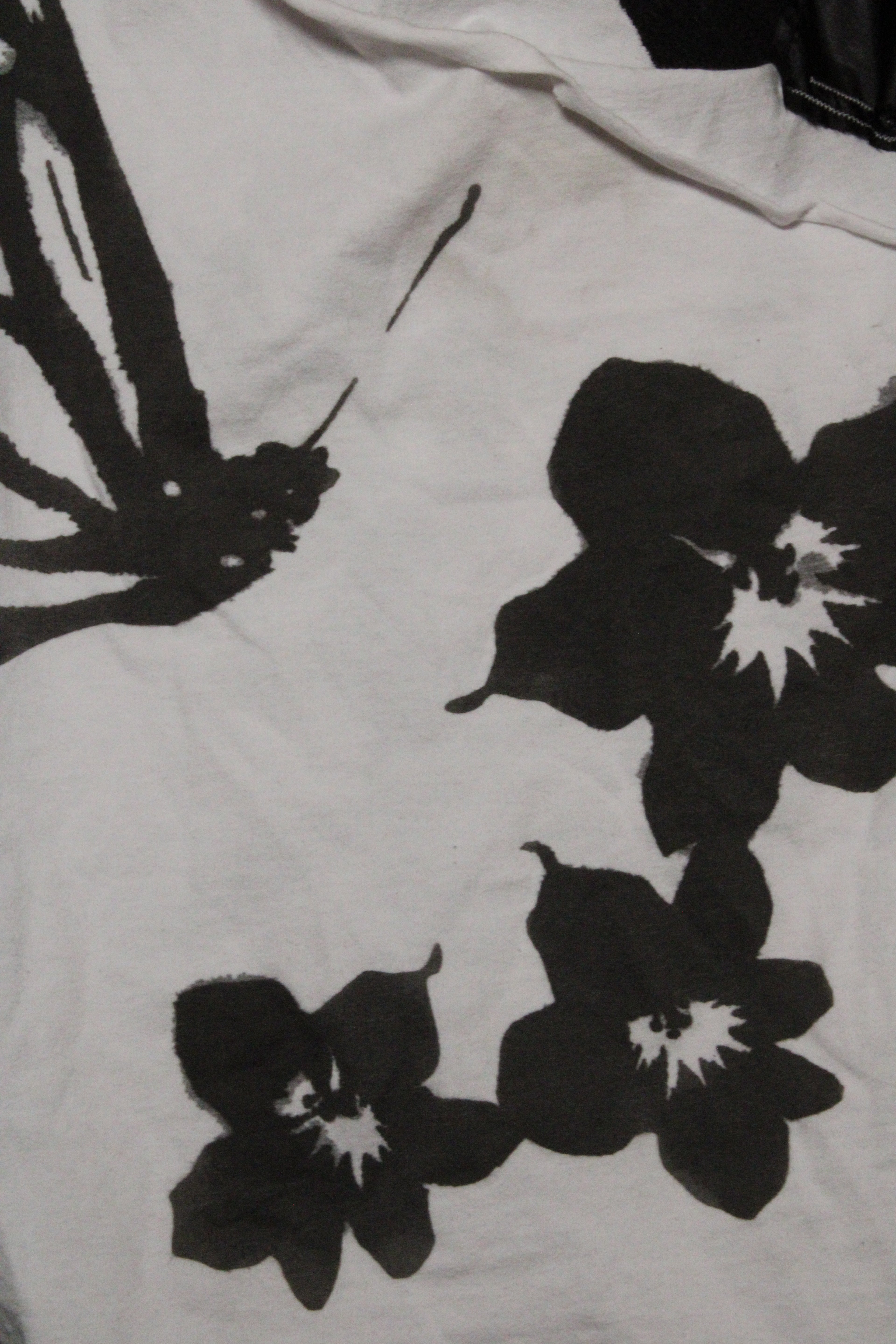 1 of 1 Black Strap "Butterfly" Cut Tee