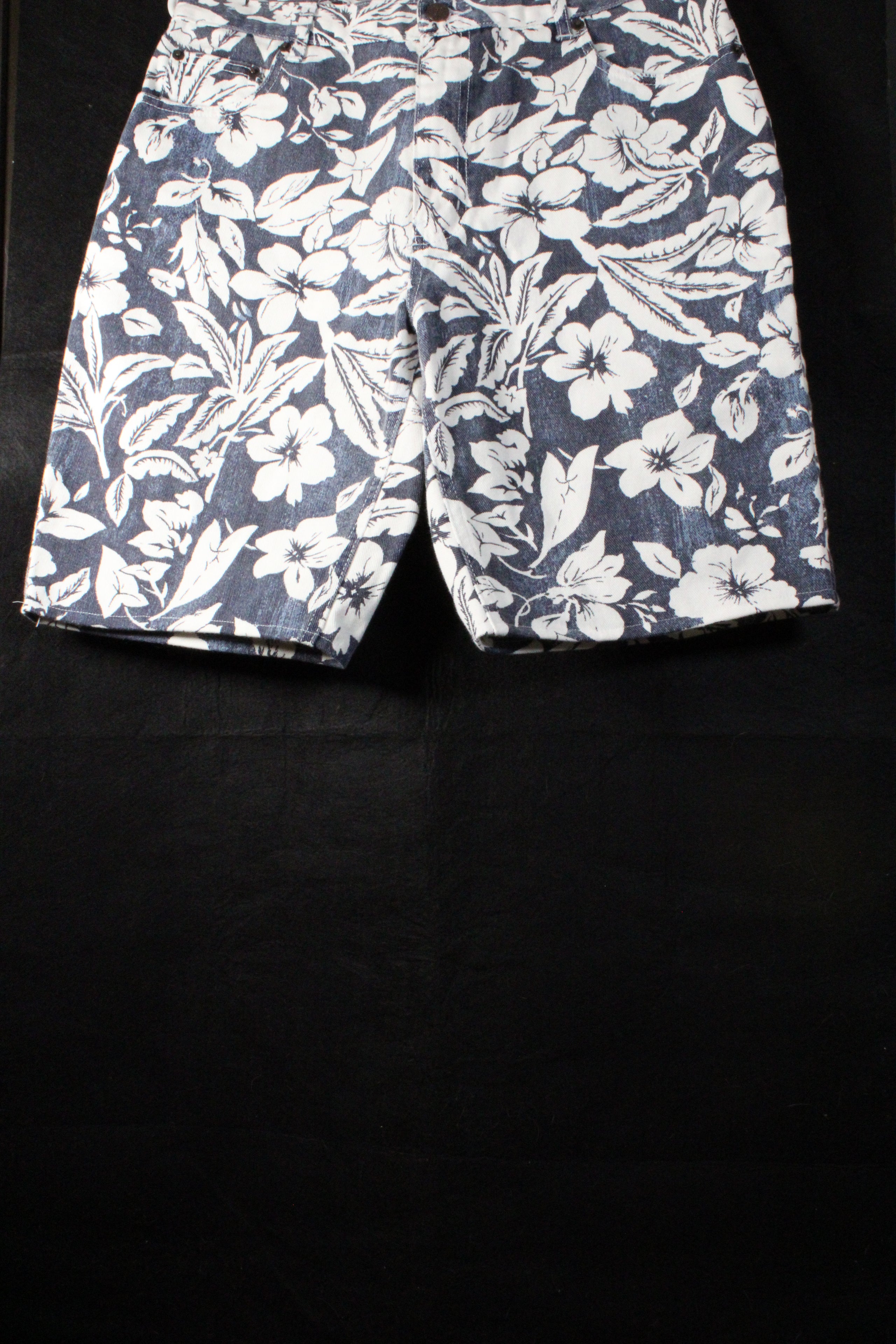 "Snow Flowers" Jean Shorts