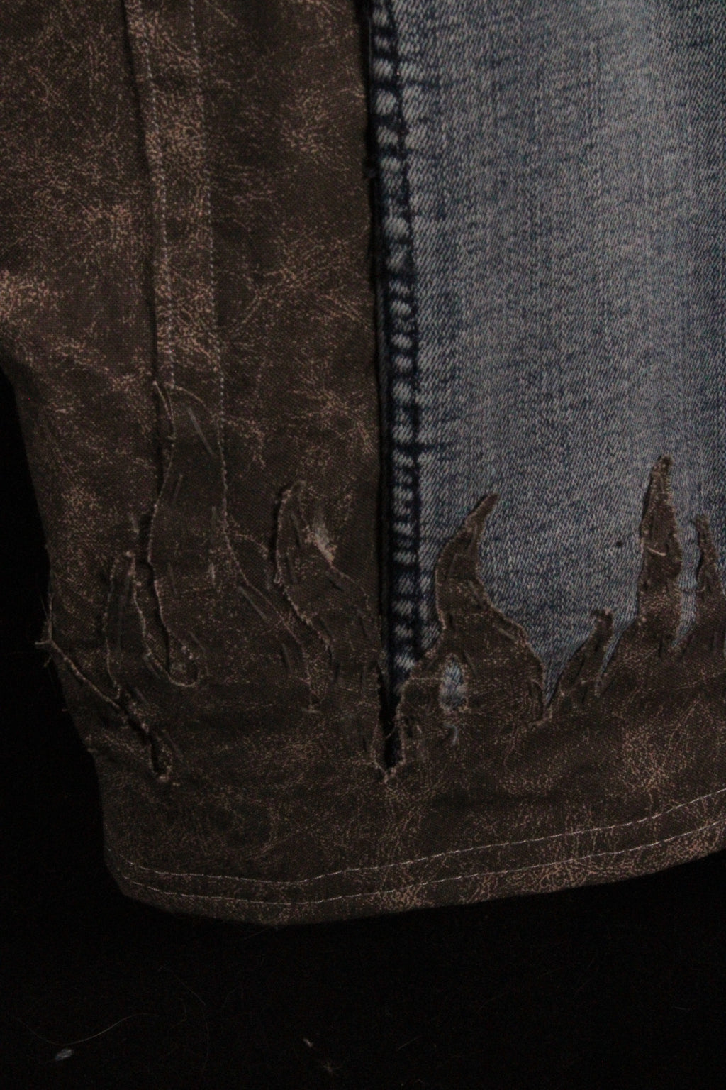 Blue Flame Baggy Distressed Denim