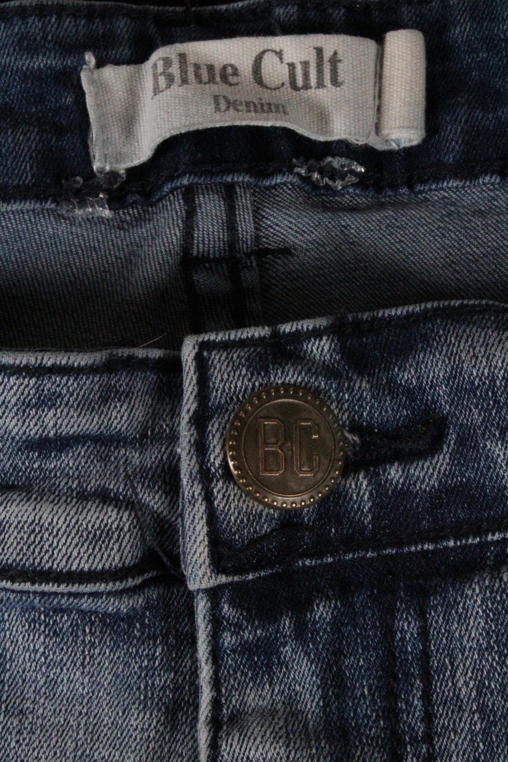 Blue Flame Baggy Distressed Denim