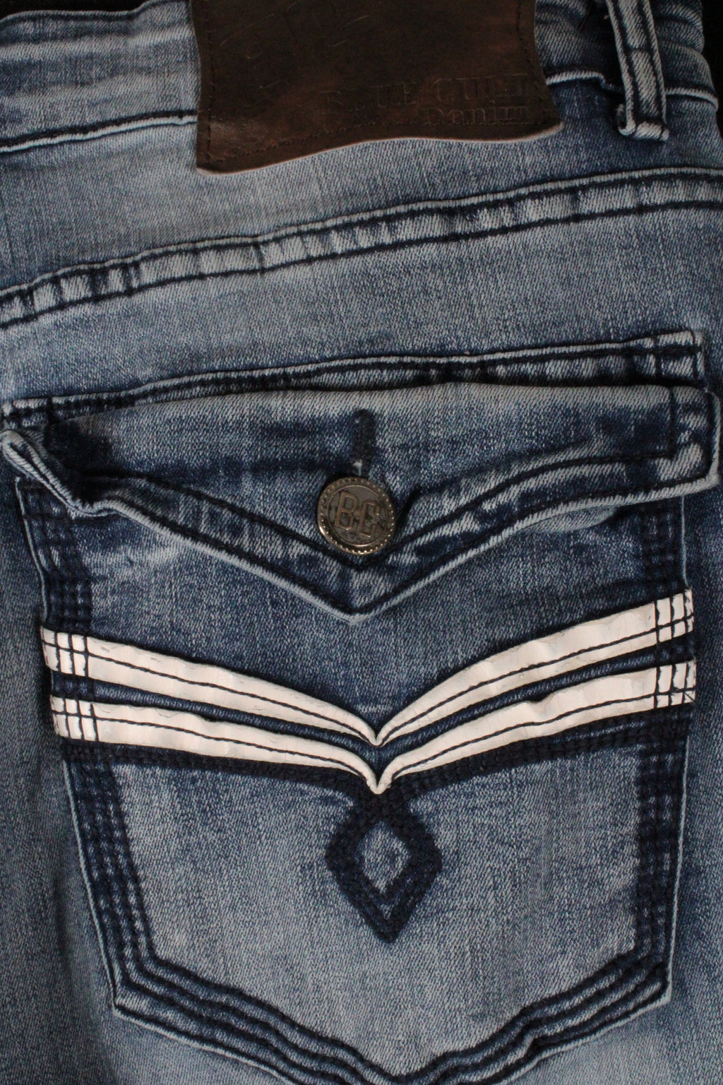 Blue Flame Baggy Distressed Denim